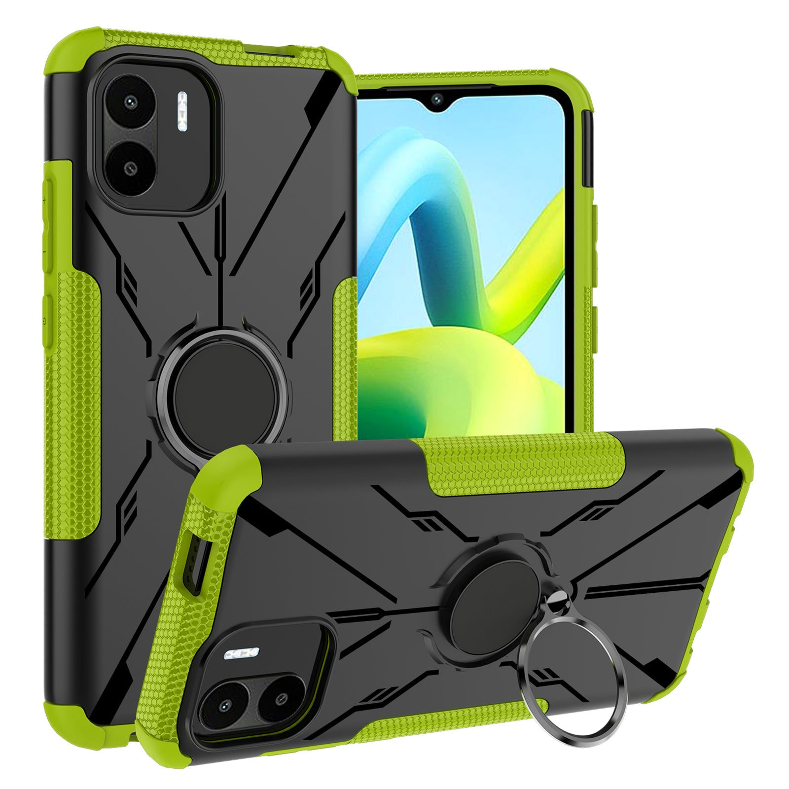 Anti-drop Phone Case For Xiaomi Redmi A1 4G A2 4G Ring Kickstand PC TPU Hybrid Cell Phone Cover Anti-drop Phone Case For Xiaomi Redmi A1 4G A2 4G Ring Kickstand PC TPU Hybrid Cell Phone Cover